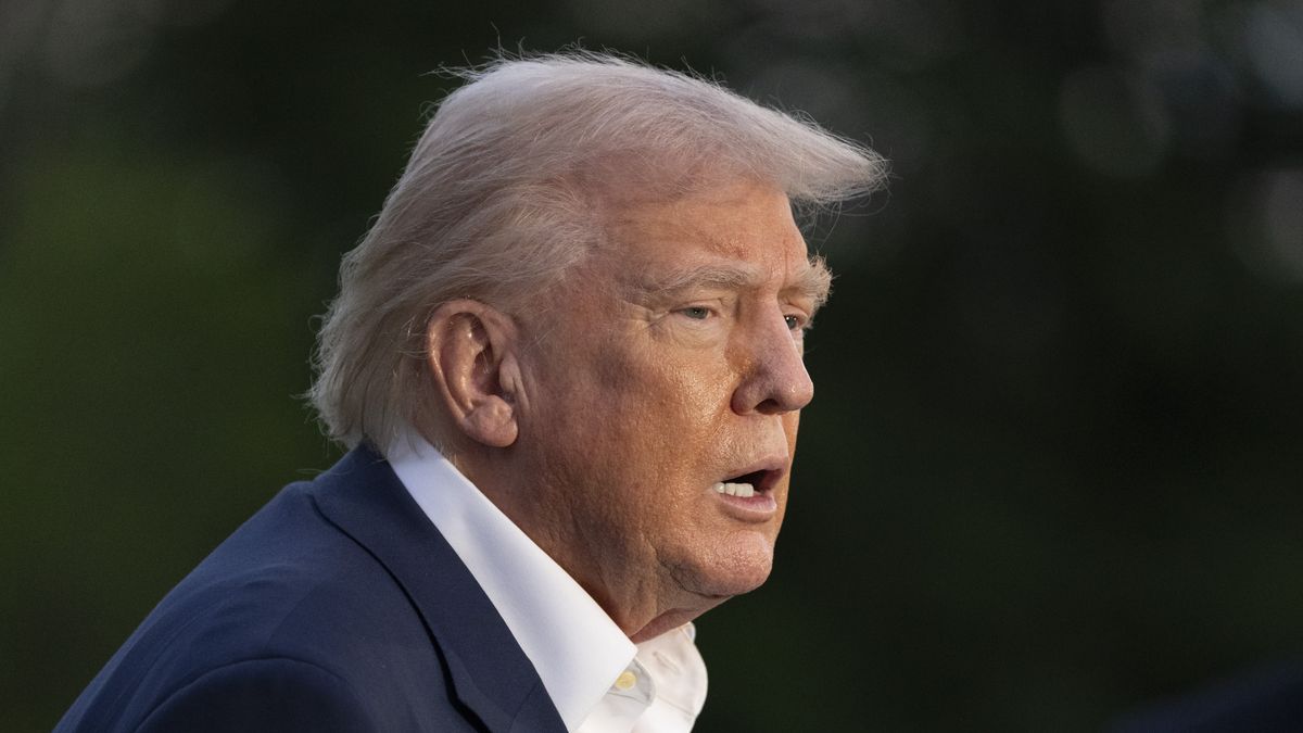 US President Donald J Trump returns to the White House
epa12074230 United States President Donald J. Trump speaks to the media as he returns to the White House after a trip to Florida, in Washington, DC, USA,  04 May 2025.  EPA/CHRIS KLEPONIS / POOL 
Dostawca: PAP/EPA.
CHRIS KLEPONIS / POOL
trump