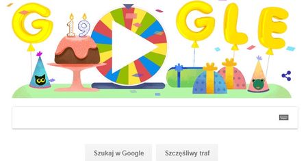 19 lat z wyszukiwarką Google - urodzinowe koło fortuny
