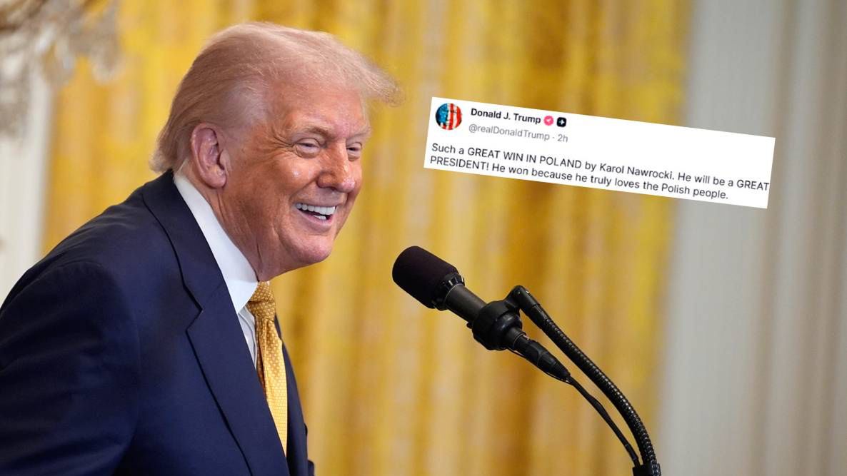 Trump gratuluje Nawrockiemu zwycięstwa