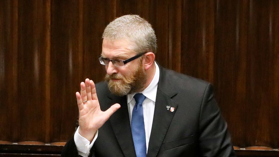 16. posiedzenie Sejmu IX kadencjiFot. Jakub Kaminski/East News, Warszawa, 14.08.2020. 16. posiedzenie Sejmu IX kadencji.
N/z: posel Konfederacji Grzegorz BraunJakub Kaminski