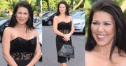 Elegancka Iwona Węgrowska idzie do teatru