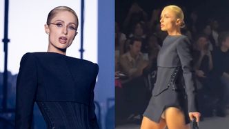 Paris Hilton paraduje po wybiegu w roli modelki podczas pokazu Muglera. Internauci zawiedzeni: "Jak ona chodzi?" (ZDJĘCIA)