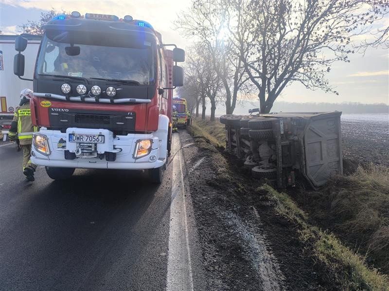 Wypadek na DK8 pod Wrocławiem