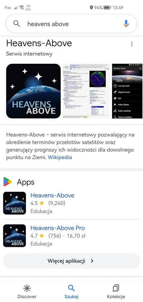 GSpace wyszukiwanie aplikacji