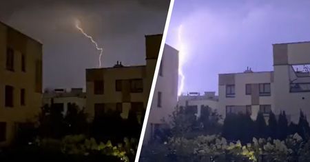Front burzowy nad Polską. Superkomórka burzowa nad Warszawą. Nagranie