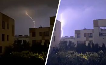 Front burzowy nad Polską. Superkomórka burzowa nad Warszawą. Nagranie