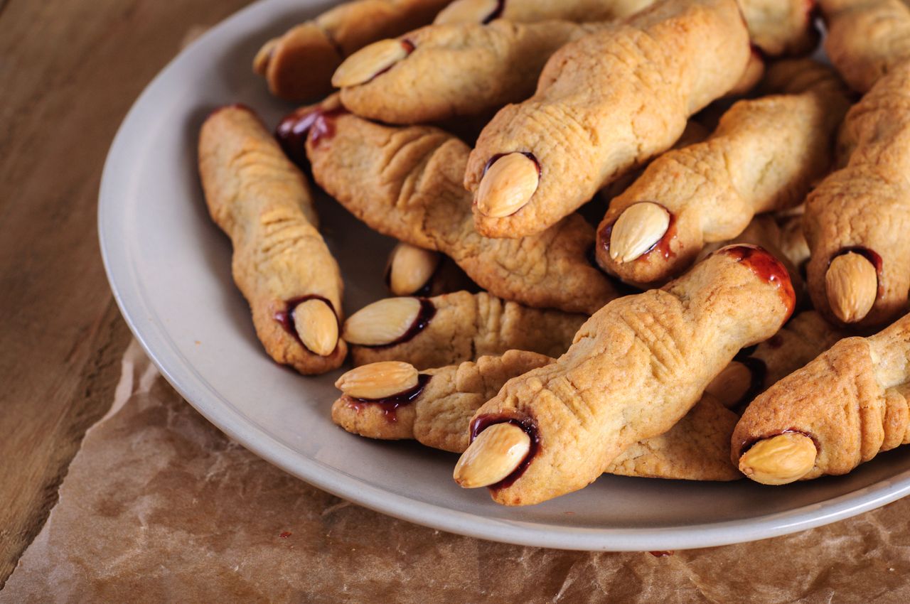 Halloween witch finger cookies: A spooky shortbread delight