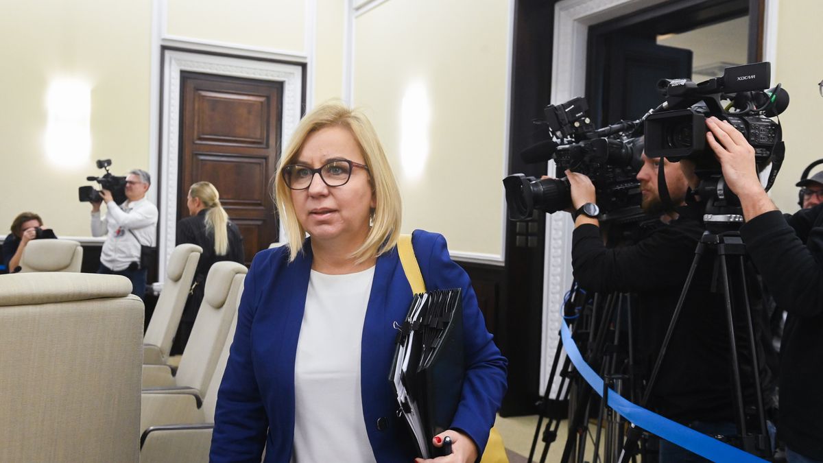 Warszawa, 19.11.2024. Minister klimatu i środowiska Paulina Hennig-Kloska przed posiedzeniem rządu w siedzibie Kancelarii Prezesa Rady Ministrów w Warszawie, 19 bm. Rząd ma zająć się projektem ustawy o unijnej sieci danych dotyczących poziomu zrównoważenia gospodarstw rolnych (FSDN). (jm) PAP/Piotr Nowak