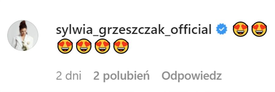 Sylwia Grzeszczak komentuje wpis Julii Stolpe 