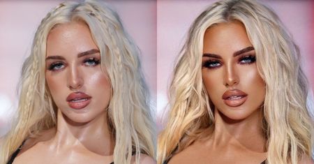 Instagram vs rzeczywistość: Caroline Derpienski "ulepszyła" własne zdjęcia z wybiegu? Internauci: "Wyglądasz TROCHĘ INACZEJ" (ZDJĘCIA)