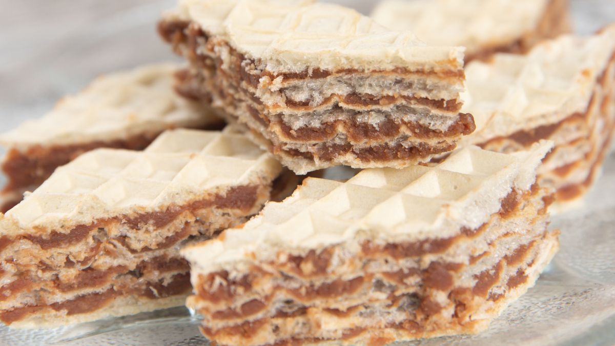 Wafle z nadzieniem kakaowym