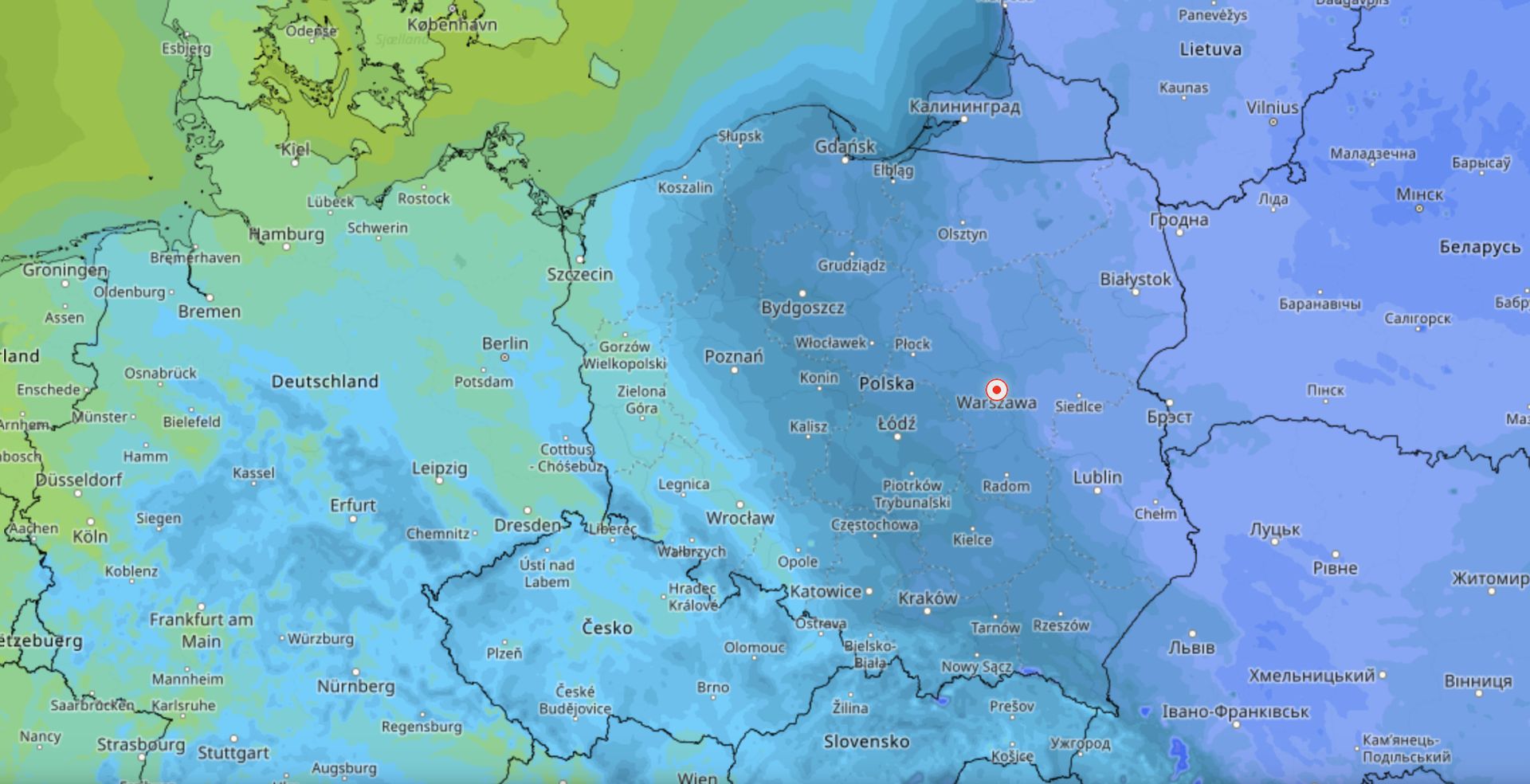 wiadomości,aktualności,WP Wiadomości Polska pęka na dwa bieguny. Wiosenne 7 st. C. na zachodzie kontra arktyczne -19 st. C. na wschodzie