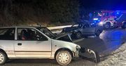 Czołowe zderzenie pod Kielcami. Kierowca uciekł z miejsca zdarzenia