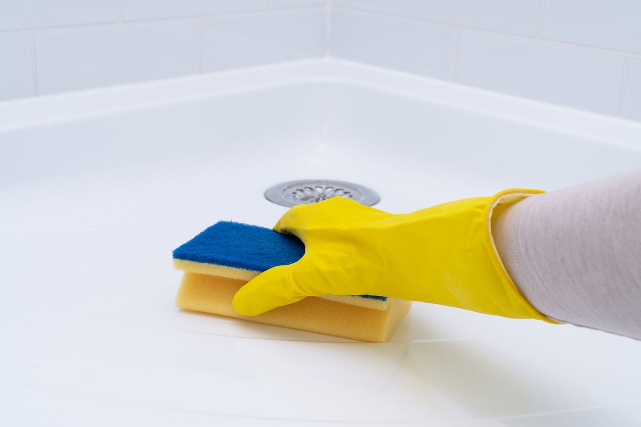 One dishwasher tablet can make your shower tray sparkle