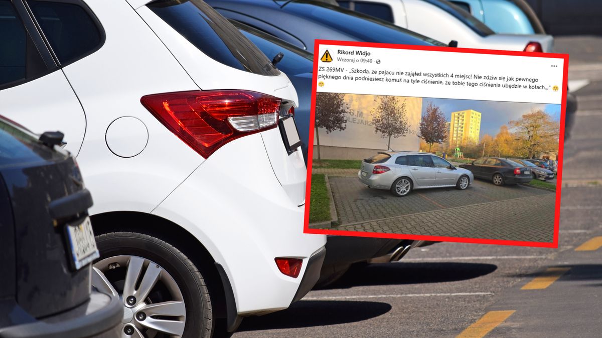Puściły mu hamulce na widok tak zaparkowanego auta