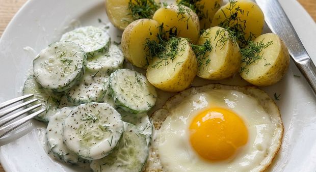 Ziemniaki, mizeria i jajko sadzone na obiad. Takie będą skutki jedzenia