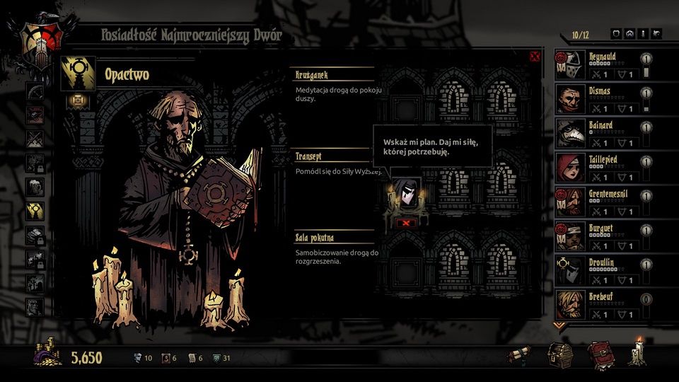 Darkest Dungeon - medytacje w opactwie