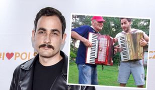 Ojciec Strycharczuka nie żyje. Występował w filmach Barei