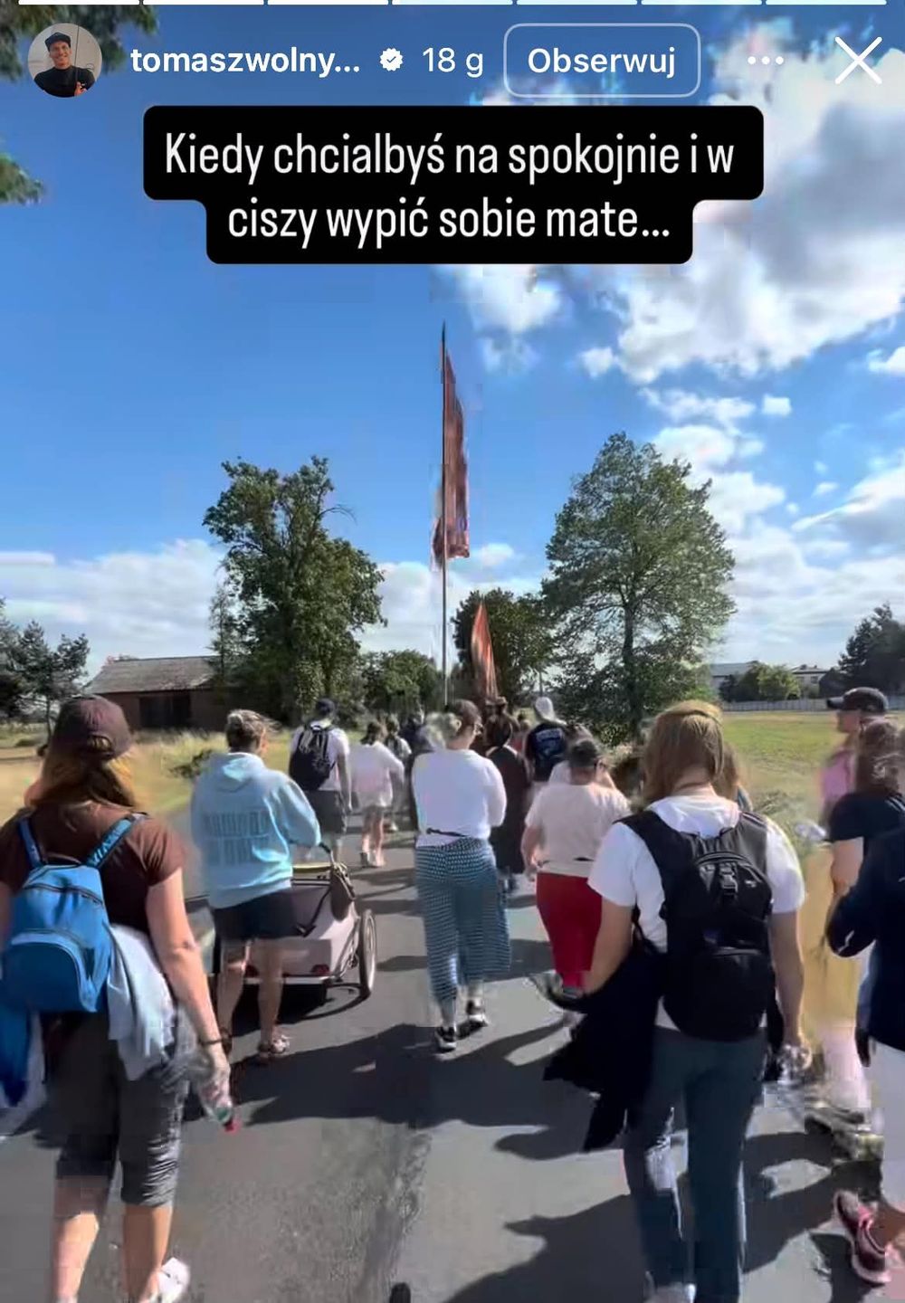 Tomasz Wolny relacjonuje pielgrzymkę