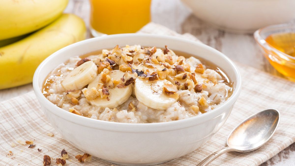 Płatki owsiane. Zdrowe śniadanie.