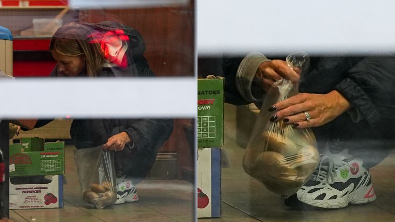 Izabela Janachowska kupuje ziemniaki