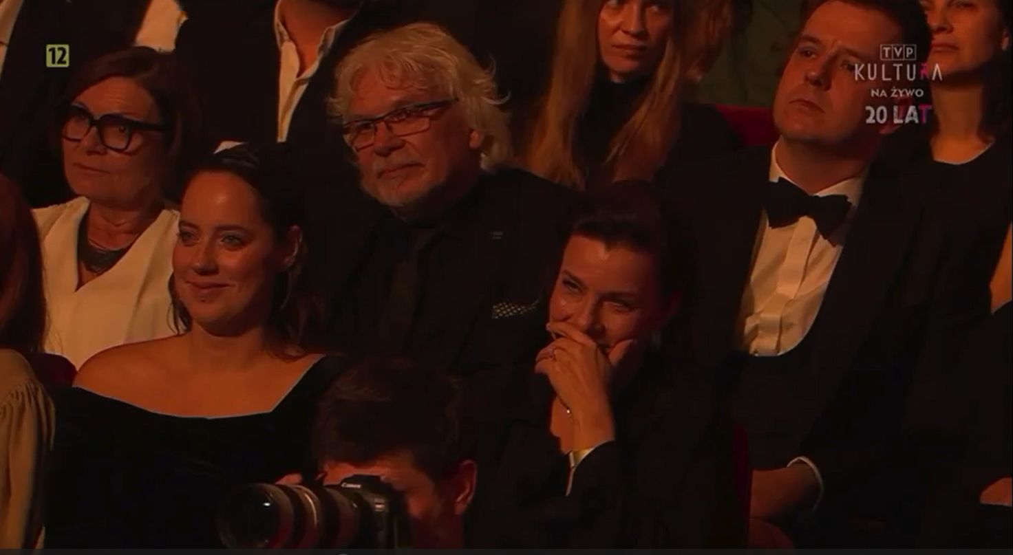 Andrzej Konopka "żartuje" z Epsteina podczas rozdania Orłów