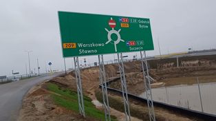 Sławno - Słupsk: Ostatnie prace na odcinku drogi ekspresowej S6