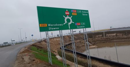 Sławno - Słupsk: Ostatnie prace na odcinku drogi ekspresowej S6