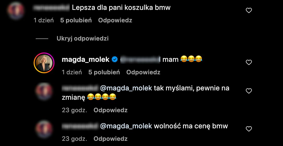 Magda Mołek odpowiedziała na komentarze o hipokryzje