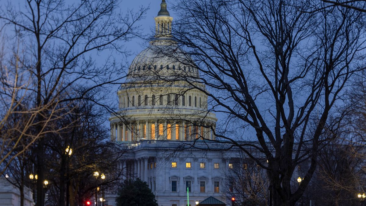 WASHINGTON, DC - MARCH 14: The U.S. Capitol is seen on March 14, 2025 in Washington, DC. Senators continue negotiations to consider the continuing resolution passed by House Republicans providing a six-month funding extension to avert a government shutdown. (Photo by Tasos Katopodis/Getty Images)