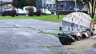 Oświęcim: "Trójkąt bermudzki"? Przy ulicy Czecha powstaje plac zabaw dla maluchów ze żłobka. Okoliczni mieszkańcy chcieli tam parking