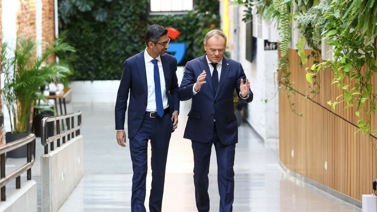 Spotkanie premiera Donalda Tuska z CEO Google Sundarem Pichaiem