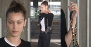 Zaspana Bella Hadid wymachuje torebeczką Chanel