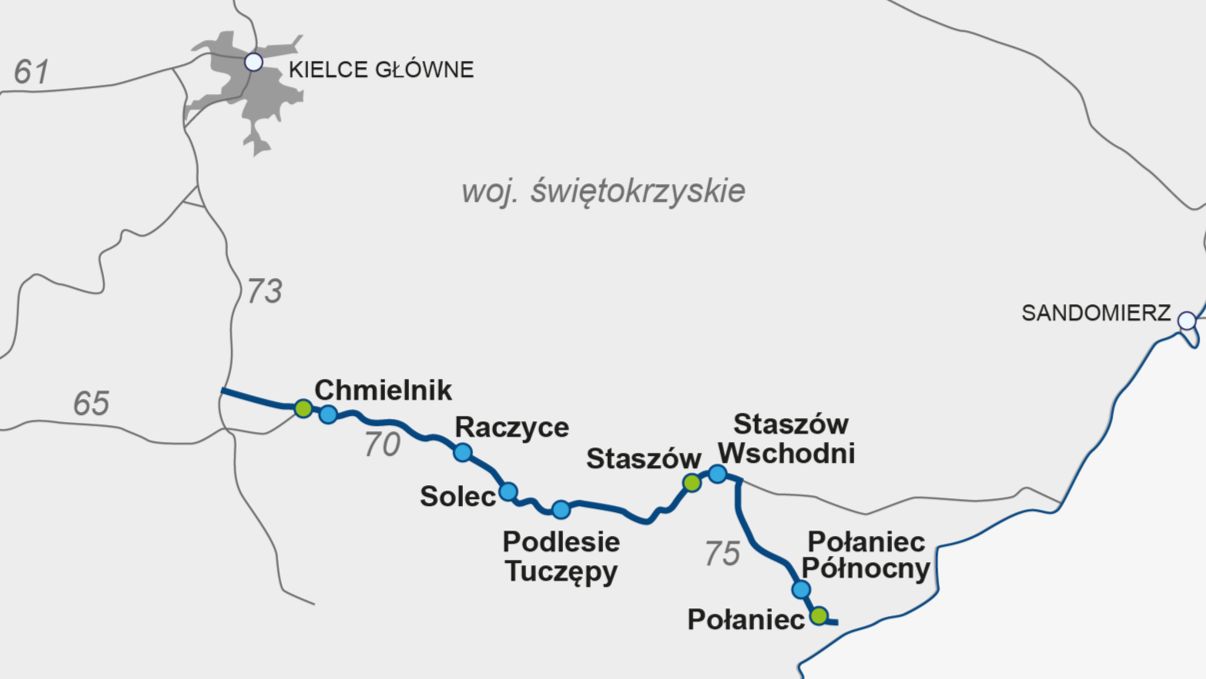 Świętokrzyskie: Nowe przystanki przywrócą kolej na południu województwa