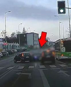 Zderzenie dwóch aut w Zielonej Górze. Policja opublikowała nagranie
