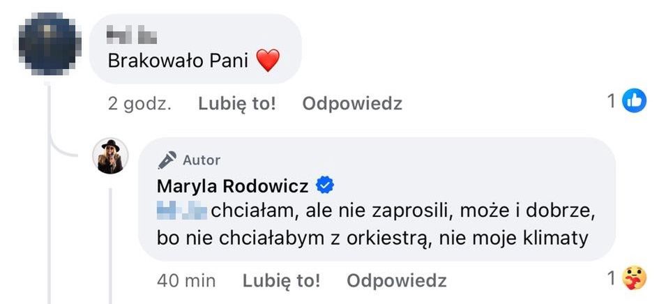 Maryla Rodowicz żali się, że nie zaproszono jej do Sopotu