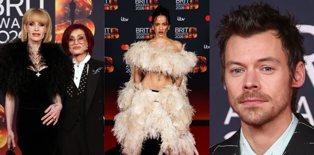 BRIT Awards 2026: Kelly i Sharon Osbourne, pierzasta Rosalia, dostojny Harry Styles... (ZDJĘCIA)