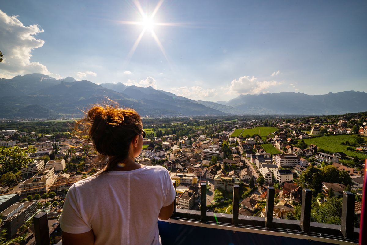 Widok na panoramę Vaduz