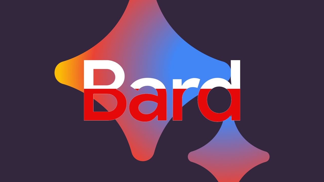 Logo Bard AI przerobione na polskie barwy.