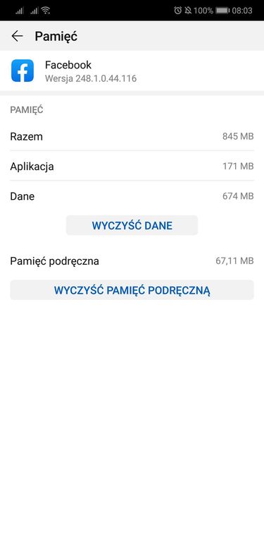 Sporadycznie uruchamiany Facebook potrzebuje już 845 MB.