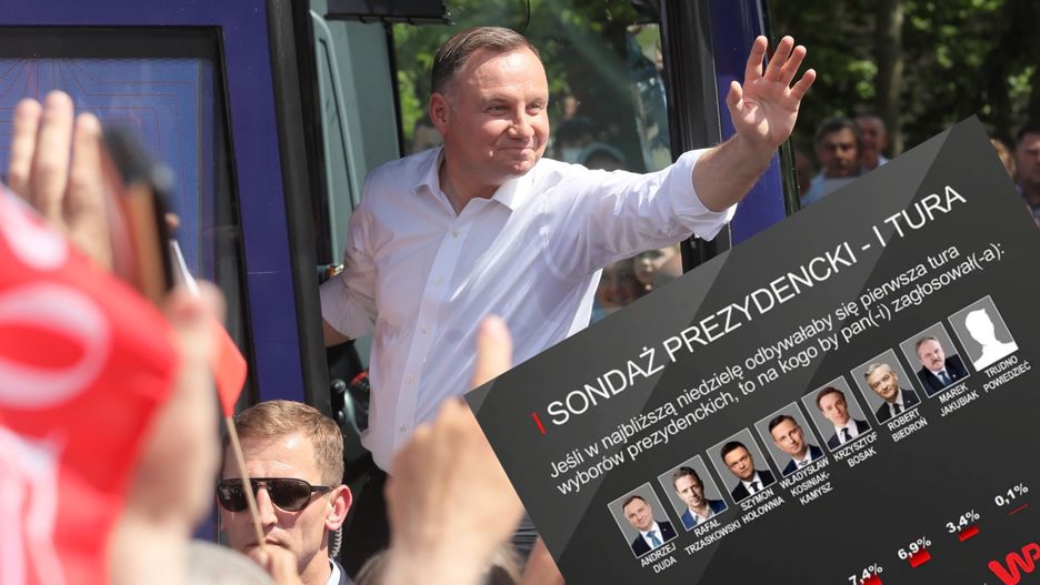 Prezydent Andrzej Duda podczas spotkania z wyborcami. Wybory prezydenckie 2020