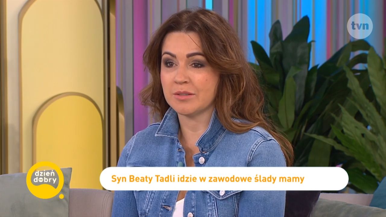 Beata Tadla zabrała syna do "Dzień Dobry TVN", by opowiadać o jego nowej pracy