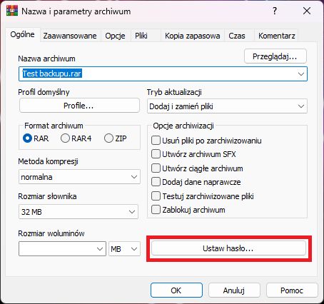 WinRAR: Jak zabezpieczyć archiwum hasłem?