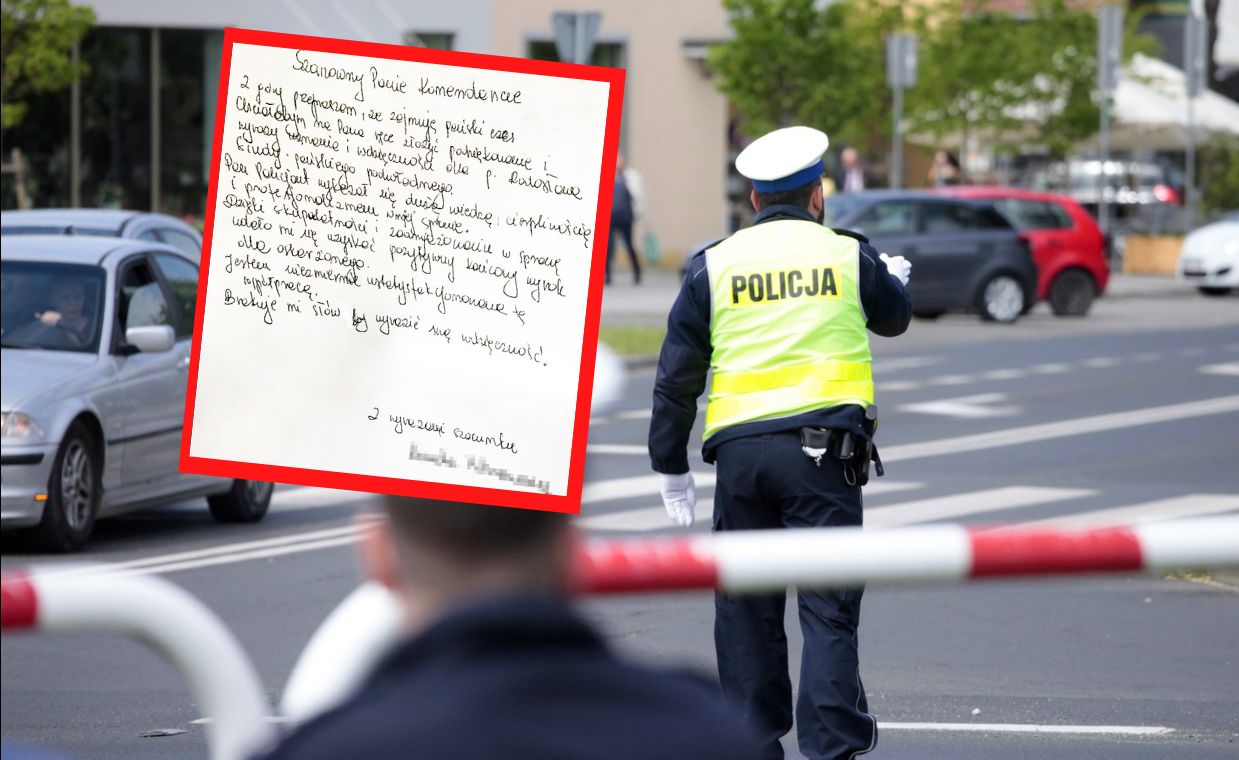 Policja opublikowała list z podziękowaniami od mieszkanki Torunia. 