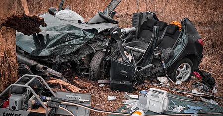 Przerażający widok w Bytomiu. Z samochodu nic nie zostało