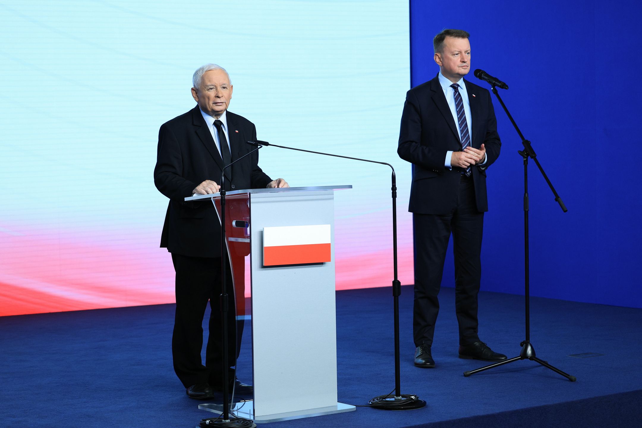 Jarosław Kaczyński oraz Mariusz Błaszczak