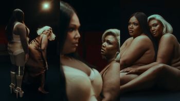 "Nowa" Lizzo i "stara" Lizzo spotkały się w teledysku. Jedna twerkowała na drugiej i razem pozowały NAGO. Fajny pomysł? (FOTO)