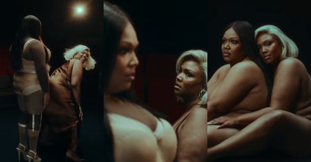 "Nowa" Lizzo i "stara" Lizzo spotkały się w teledysku. Jedna twerkowała na drugiej i razem pozowały NAGO. Fajny pomysł? (FOTO)