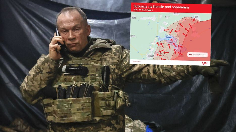 9 stycznia Bachmut odwiedził dowodzący wojskami lądowymi Ukrainy, generał pułkownik Ołeksandr Syrski