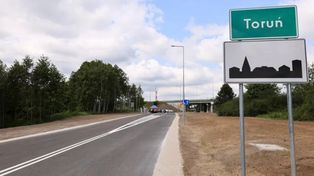 Nowa droga z Lubicza do Torunia zamknięta. Problemem aktywne osuwisko